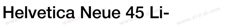 Helvetica Neue 45 Li字体转换